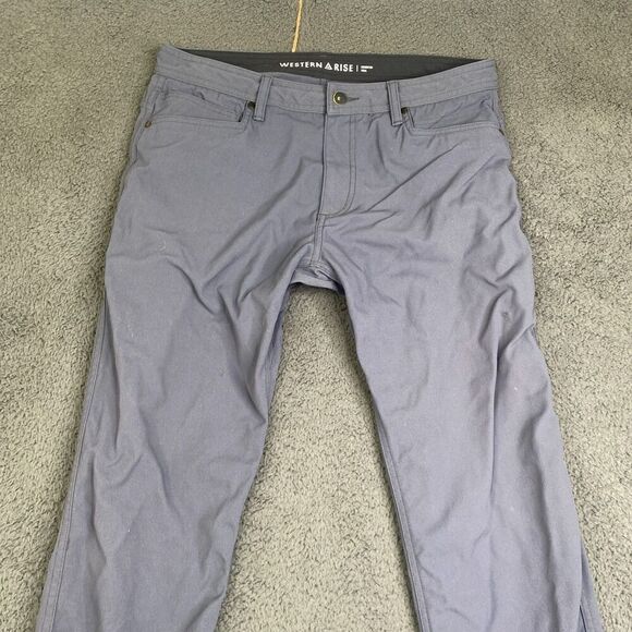 Western Rise Pants Mens 34x33 Pant Performance Stretch Outdoor Hiking Nylon - Picture 2 of 16